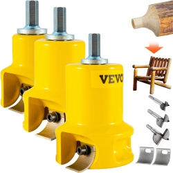 VEVOR 1"/25.4MM & 1.5"/38MM & 2"/50.8Mm, Tenon Cutter, \w Dual Curved Blades & Button Screws Home Master Kit, Premium Aluminum & Steel Log Furniture
