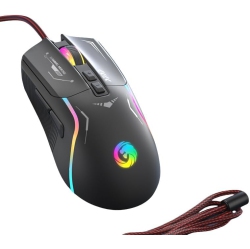 GREEN SCENIC Illuminated Gaming Mouse - 6 Programmable Buttons, RGB Lighting, Ergonomic Design, Suitable for Office And Esports, Suitable for PC