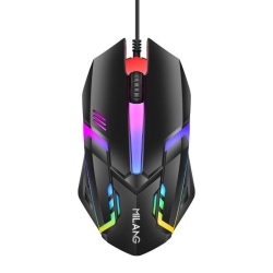 GREEN SCENIC 7-Color RGB Gaming Mouse - Adjustable Dpi, Ergonomic Design, Plug And Play, Suitable for PC/mac/laptop (Black)