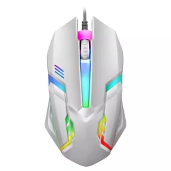 GREEN SCENIC 7-Color RGB Gaming Mouse - Adjustable Dpi, Ergonomic Design, Plug And Play, Suitable for PC/mac/laptop (White)