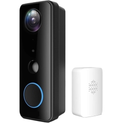 GREEN SCENIC Smart Home Outdoor Wireless Doorbell Ip66 Waterproof Video Doorbell Wifi Low Power HD Video Doorbell Remote Voice Intercom