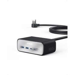ANKER 7-In-1 USB-C Power Strip Charging Station (100W Max) for Iphone 15/14, Macbook Air/pro, 5Ft Cord, Fast Charging, Desktop Accessory