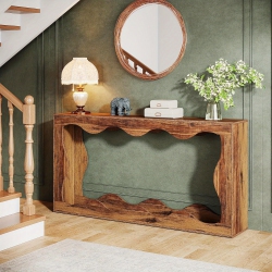 LANTINE 63 Inches Farmhouse Console Table \w Storage, Couch Table Behind Sofa, Long Entryway Table, Sofa Console Table, Narrow Console Table