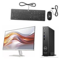 DELL & HP Dell Optiplex 3000 Thin Mini Computer N5105 2Ghz 16GB Ddr4 256GB Windows 11 Pro- With 24” HP Monitor -Brand New - 1 Year Warranty