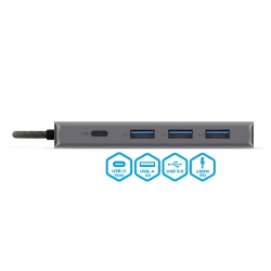 BLUEDIAMOND Slim 4-In-1 USB-C Expansion Hub + Pd