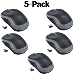 LOGITECH Pack Of -5 M185 Wireless Mouse, Business, School And Family