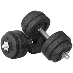 SOOZIER 66 Lbs Adjustable Dumbbells Weight Set Dumbbell Hand Weight Barbell for Body Fitness Lifting Training for Home Office Gym In Black