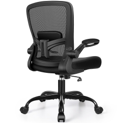 MINLOVE Coolse Ergonomic Office Chair \w Adjustable Lumbar Support, High Back Mesh Desk Chair, Flip-Up Armrests, Swivel Rolling Computer Chair For