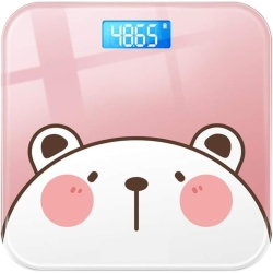 GREEN SCENIC Backlight Scale – Cute Design, Tempered Glass, Touch-Activated Automatically, Accurate Measurement, Long Battery Life In Blue