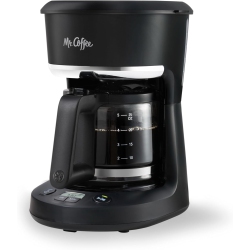 MR. COFFEE 5-Cup Programmable Coffee Maker, 25 OZ. Mini Brew, Space-Saving Coffee Machine In Black