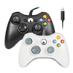 PRIME MADE Reiso Xbox 360 Controller, 2 Packs 7.2 Ft USB Wired Controllers Gamepad Compatible With Microsoft Xbox 360 & Slim 360 PC Windows 7