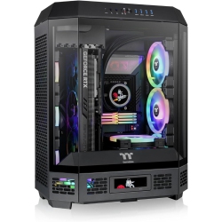 THERMALTAKE Tower 600 - Mid-Tower Atx Case \w 3 Tempered Glass Panels, Hidden-Connector Motherboard Support, Rotational PCie Slots, Ca-1Z1-00M1Wn-00