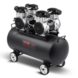 VEVOR 20 Gallon Air Compressor, Steel Tank, 4HP 10.6 Cfm90 Psi Oil Free Air Compressor & Max. 125Psi Pressure, 78Db Ultra Quiet Portable Compressor