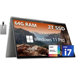 HP - Envy X360 2-In-1 15.6” Fhd Touchscreen Laptop, Intel I7-1355U, 2Tb PCie SSD, 64GB Ram, Backlit Kb, Intel Iris Xe Graphics, Wi-Fi 6, Win 11
