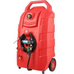 VEVOR 32 Gallon Fuel Caddy, Portable Fuel Storage Tank On-Wheels, \w 12V Dc Transfer Pump, Gasoline Diesel Fuel Container \w 8.2 Ft Hose, Flow Rate