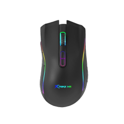 XTRIKE ME 7D Programmable RGB Gaming Mouse With Driver 7200 Dpi Optical Sensor 5M Clicks 13 Lighting for PC Mac Fortnite Call Of Duty (Black)
