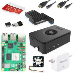 CANAKIT Raspberry Pi 5 Starter Kit - 128GB Edition (8GB Ram) - Turbine In Black