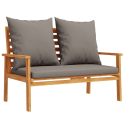 VIDAXL Garden Sofa Bench 120 Cm With Cushion Solid Wood Acacia