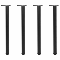 VIDAXL 4 Height Adjustable Table Legs 870 MM In Black