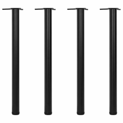 VIDAXL 4 Height Adjustable Table Legs 870 MM In Black