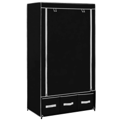 VIDAXL Wardrobe 87X49X159 Cm Fabric In Black