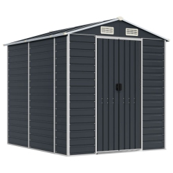 VIDAXL Garden Shed Anthracite 191X215X198 Cm Galvanised Steel