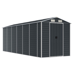 VIDAXL Garden Shed Anthracite 191X555X198 Cm Galvanised Steel