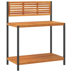 VIDAXL Garden Work Table 90X50X110 Cm Solid Wood Acacia And Steel