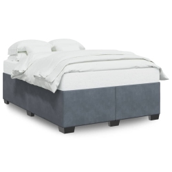 VIDAXL Bed Frame Without Mattress Dark Grey Queen Velvet
