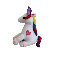 JOJO SIWA Unicorn Plush Pillow Buddy - Stuffed Animal Bed Toy, Soft Huggable Design, 16X17 Inches In White