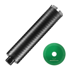 VEVOR 2.5" Wet/dry Diamond Core Drill Bits for Brick And Block, Concrete Core Drill Bit \w Pilot Bit Adapter And Saw Blade, 9.5" Drilling Depth