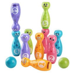 MYACUC Numbers Bowling Toy Set With 10 Bowling Pins And 2 Balls, Fun Sports Game for Outdoor Or Indoor Use, Easter Basket Gift