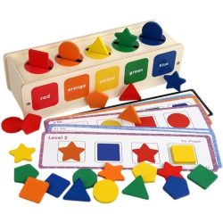 MYACUC Wooden Sorting Toys, Montessori Color And Shape Sorting Game, Suitable for 2-5 Years Old Boys And Girls, Gift