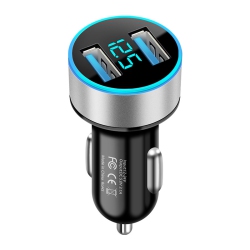 GREEN SCENIC Car Charger Adapter – 5V/3.1A Output, Digital Voltage Monitoring, Led Light for Night Driving