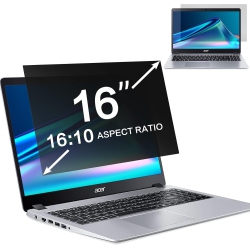 ZOEGAA 16 Inch Laptop Privacy Screen Filter for 16:10 Widescreen Display 13.54"x8.45" - Laptop Screen Privacy Shield