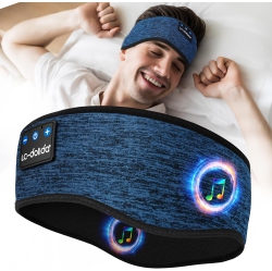 LC-DOLIDA Bluetooth Headband Sports Sleep Headphones, Wireless Music Sleeping Headphones Sleep Eye Mask Earbuds Ipx6 Waterproof