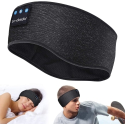 LC-DOLIDA Sleep Headphones, Bluetooth Sports Headband Wireless Music Sleeping Headphones Sleep Eye Mask Earbuds for Side Sleepers