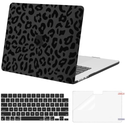 MOSISO Compatible With Macbook Air 15 Inch Case 2023 Release A2941 M2 Chip With Touch Id, Plastic Leopard Grain Hard