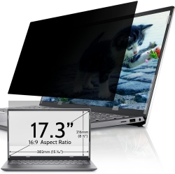 IPROKKO Laptop 17.3 Inch Privacy Screen Filter for HP/dell/thinkpad/lenovo/samsung/asus/sony, 16:9 Aspect Ratio