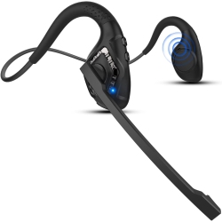 IDIGMALL Latest Bluetooth 5.3 Headset W/ Cvc8.0 Noise Cancel Mic Boom, Open-Ear Air Conduction Wireless Stereo