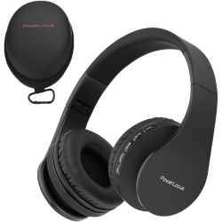POWERLOCUS Wireless Bluetooth Over-Ear Stereo Foldable Headphones, Wired Headsets Noise Cancelling With Built-In