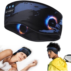 LC-DOLIDA Sleep Headphones Bluetooth V5.2 Sports Headband With Microphone Sleeping Headphone Wireless With HD Stereo Speakers
