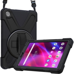 PROCASE for Lenovo Tab M8 Gen 3 2022 / M8 HD Lte / M8 HD 2Nd Gen, Rugged Heavy Duty Shockproof Rotating Kickstand
