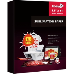 KOALA PAPER Sublimation Paper 170 Sheets 8.5X11 Inch 105Gsm, Apply for Personalize Tumbler, Light Colored T-Shirts