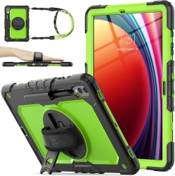 SEYMAC STOCK Case for Samsung Galaxy Tab S9 Plus (X810) 12.4" 5G 2023 With Screen Protector Pencil Holder [360