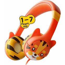 KIDROX ® Toddler Headphones for Ages 1-7 | Flexible & Durable 85Db Volume-Limited Baby Headphones With Cord | Safe &