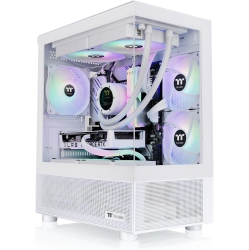 THERMALTAKE View 170 Tg Argb Snow Micro-Atx Case With Dual Tempered Glass Panels, 3X120MM Argb Fans, And 280MM Radiator Support