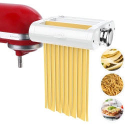 ANTREE Pasta Maker Attachment 3-In-1 Set for Kitchenaid Stand Mixers – Includes Pasta Sheet Roller, Spaghetti Cutter, And Fettuccine Cutter \w