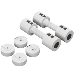 SOOZIER 11Lbs Adjustable Dumbbell Set Of Two, Hand Weights With 12 Weight Plates And Non-Slip Handles, for Men And Women, Home Gym Workout In White