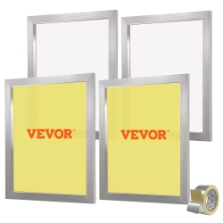 VEVOR 20X24Inch Screen Printing Kit, 4 Pieces Aluminum Silk Screen Printing Frames, Silk Screen Printing Frame \w 355 Count Mesh, High Tension Nylon
